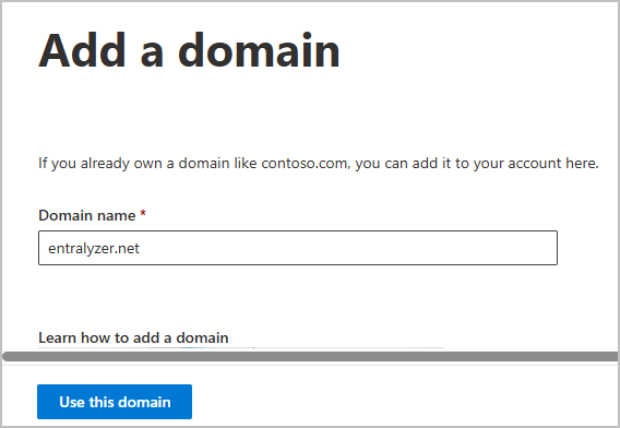 enter domain name