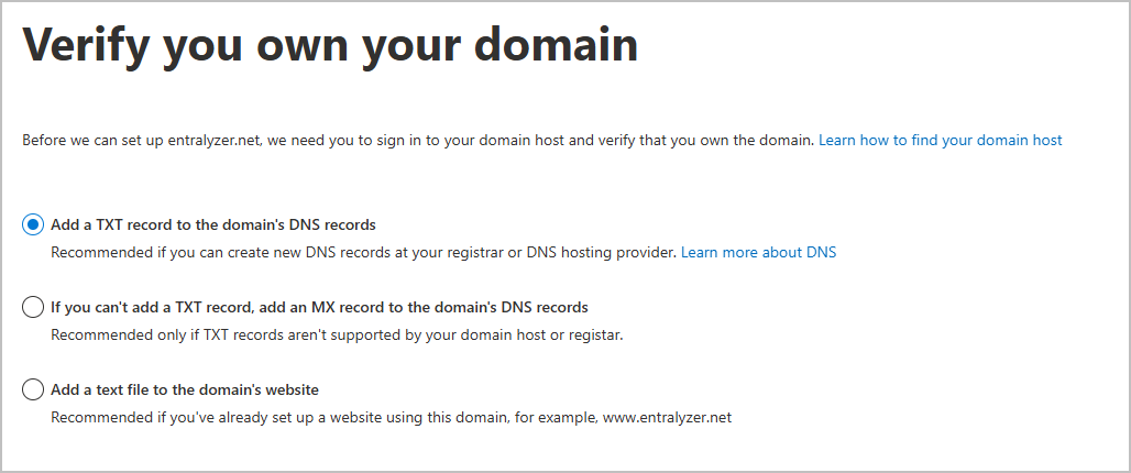 verify your domain