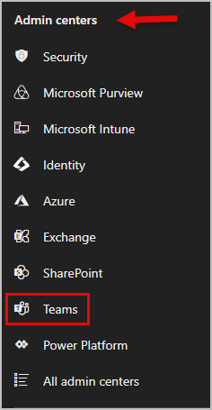 Teams Admin Center