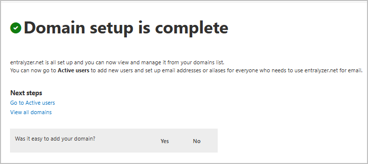 mx record setup complete