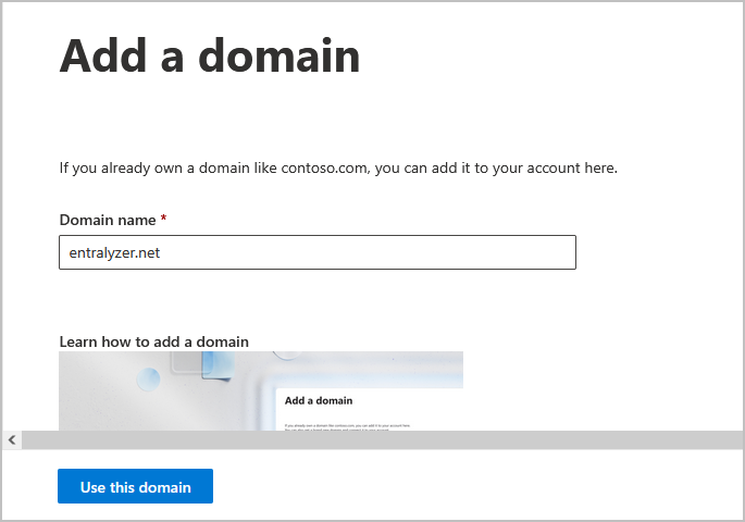 click use this domain