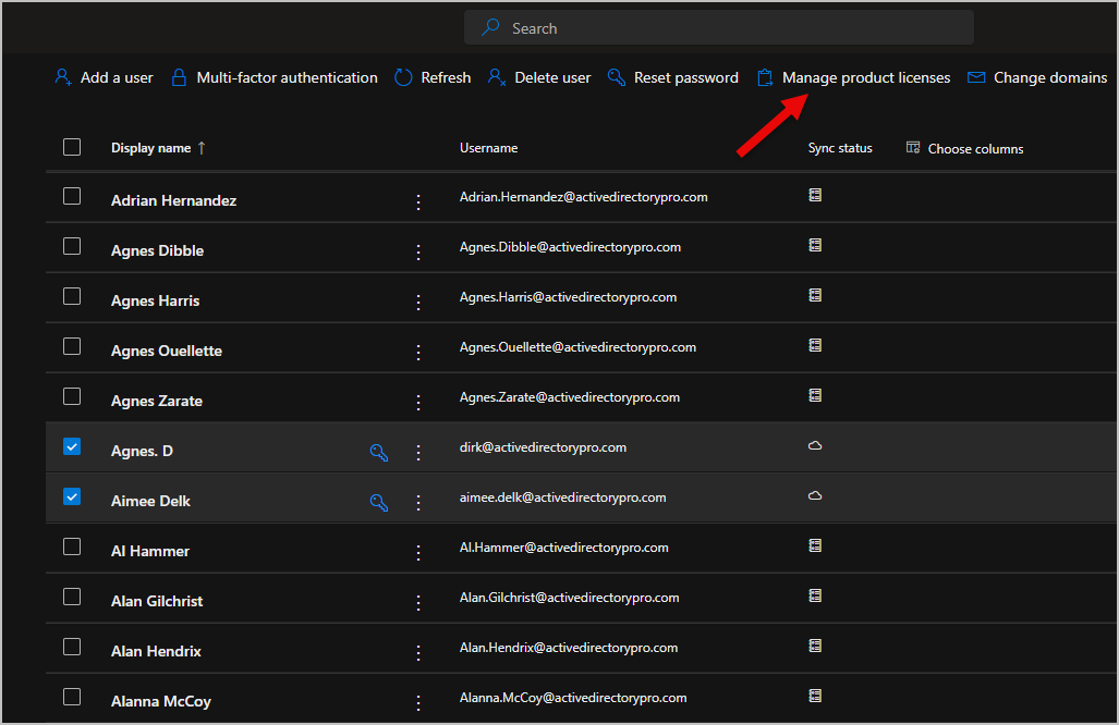 Assign Multiple licenses