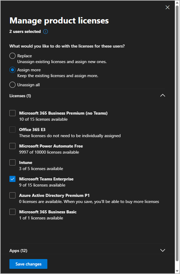 Assign Licenses Multiple User