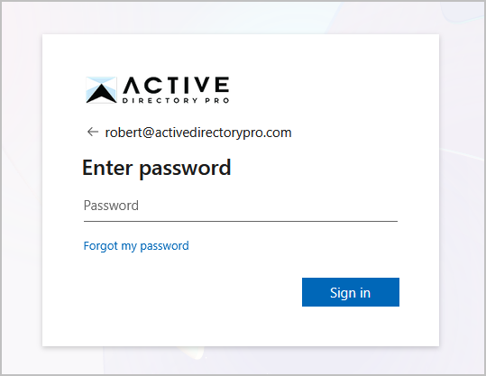 sign in page logo example