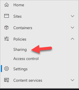sharepoint sharing settings
