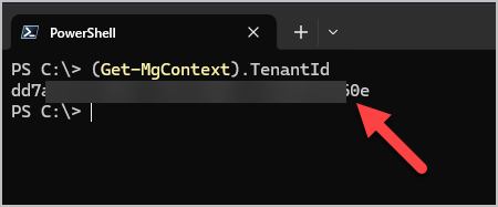 find tenant id with powershell