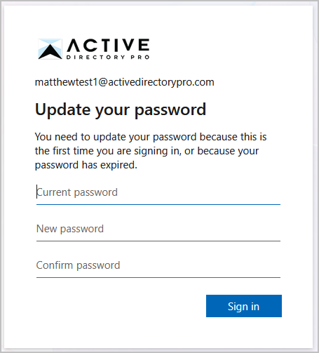 password change prompt