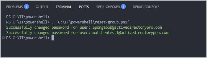 force password change group powershell
