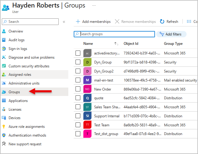 Find Group Membership