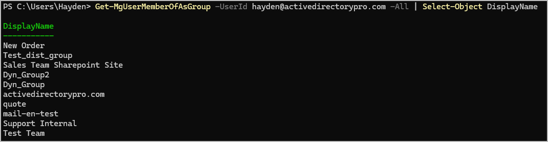 Find Group Membership