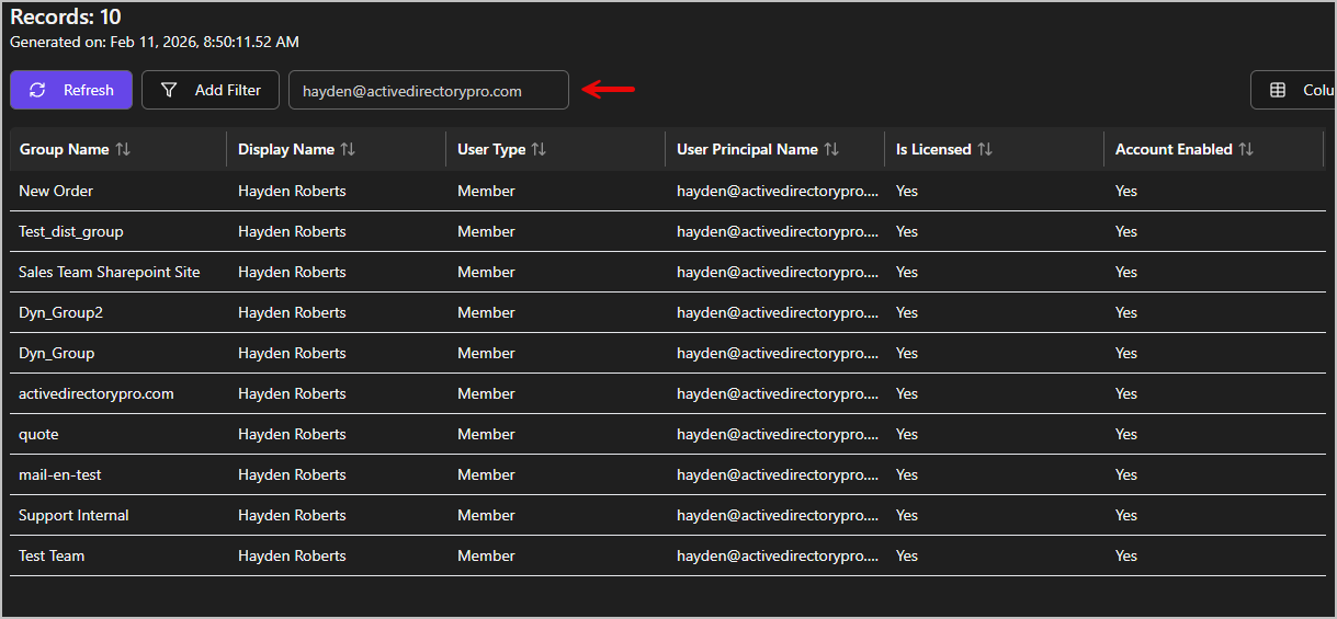Find User Group Membership