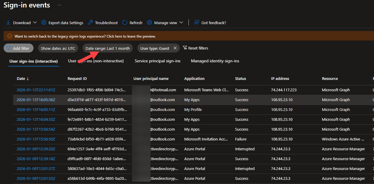 view guest user sign in