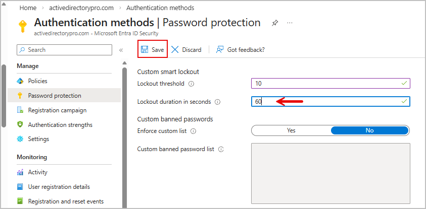 set lockout duration