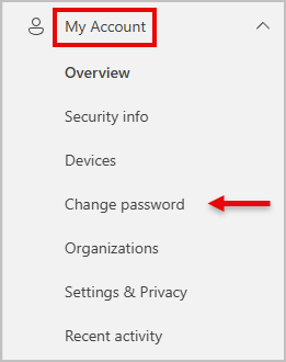 select change password