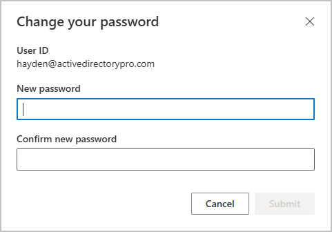 enter new password