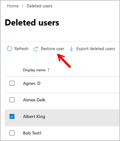find deleted account