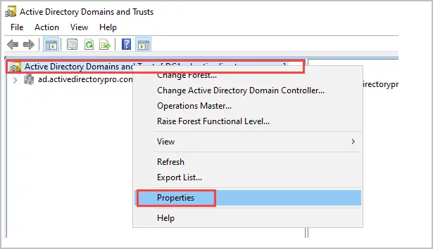 right click properties