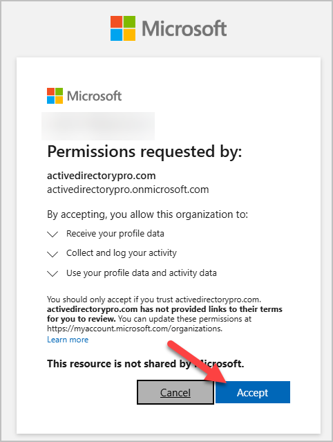 accept permissions