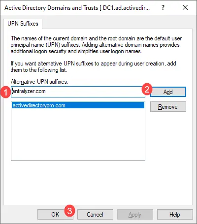 add alternative upn suffix