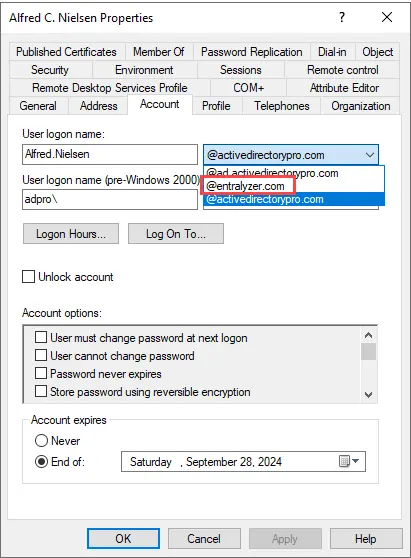 change users upn logon