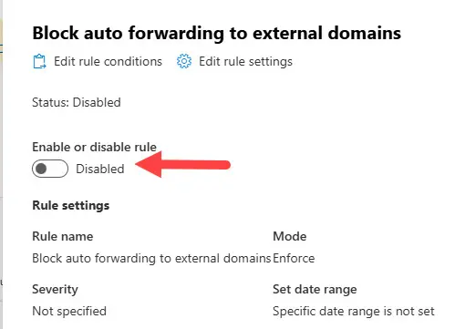 enable rule