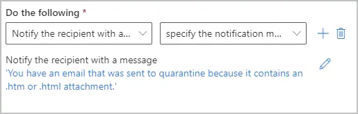 notify the recipient
