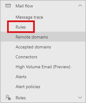 mail flow rules