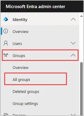 click on all groups