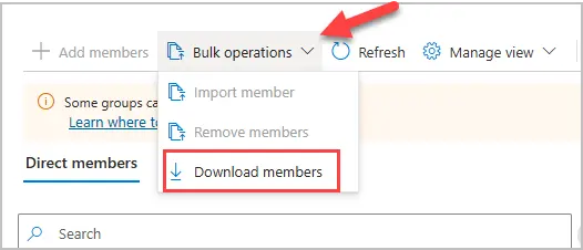 click download members