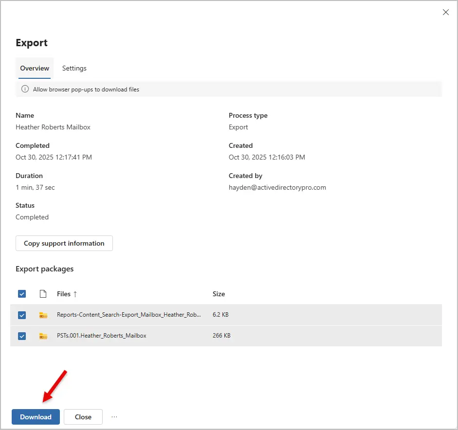 select files to download