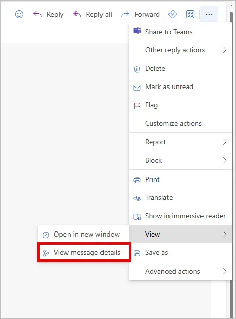 select view message details
