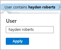 enter user