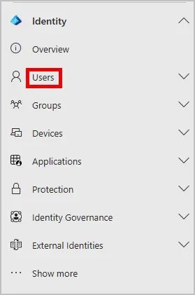 select all users