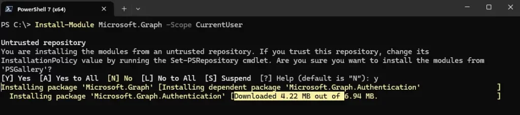 Install for current user