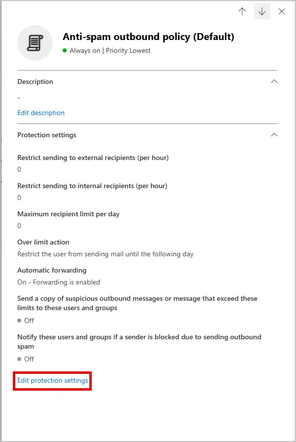 Anti-spam outbound policy