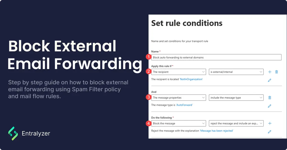 block external email forwarding in office 365